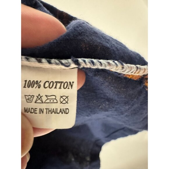 Shoreline Nassau Bahamas Navy Tropical Island Short Sleeve Button Shirt Slim M - Picture 6 of 6